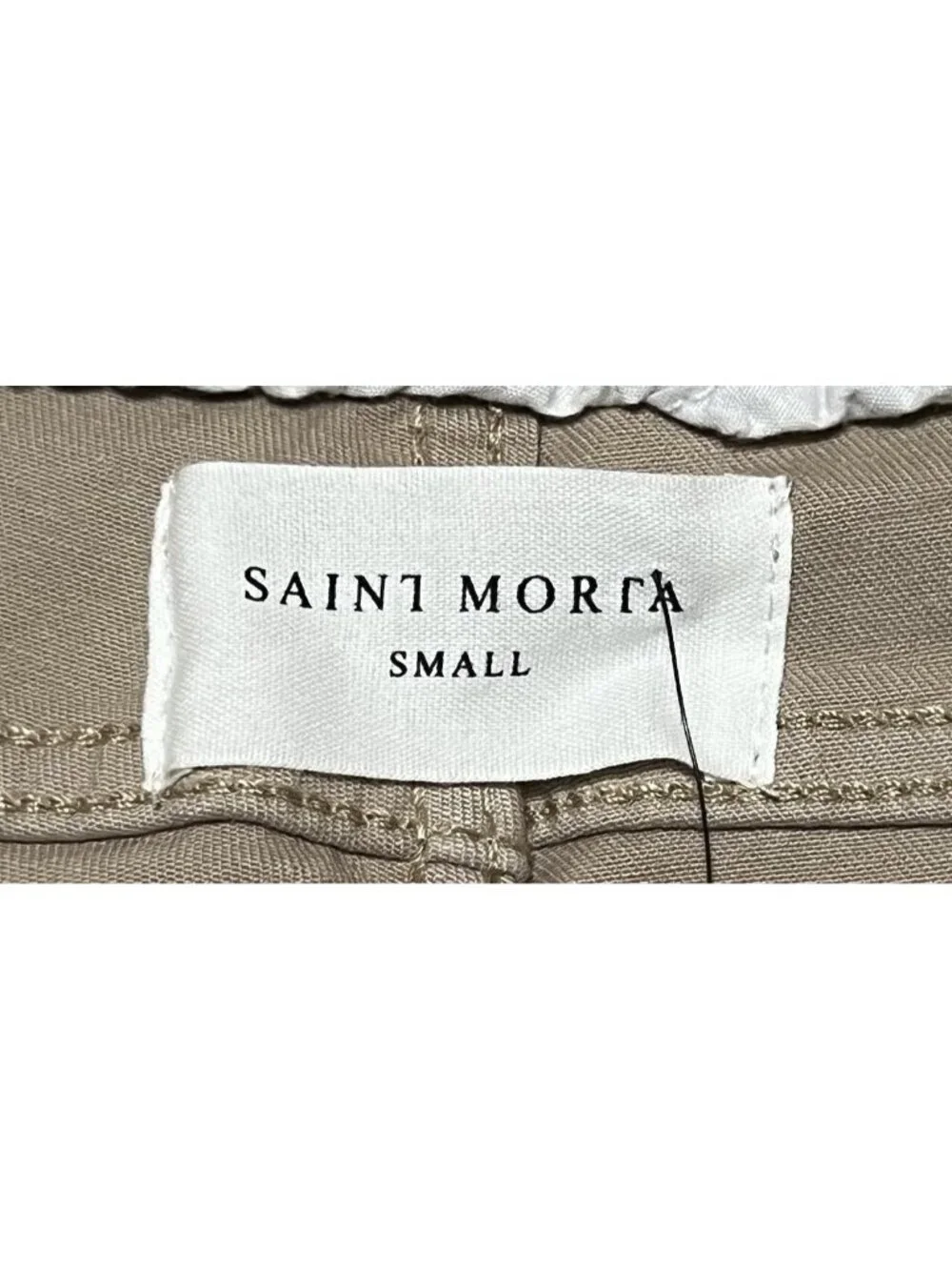 Saint Morta Men Abolished Jogger Pants S Bone Cotton Moto Distressed Streetwear